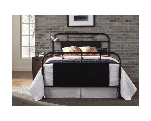 VINTAGE SERIES BLACK METAL BED 